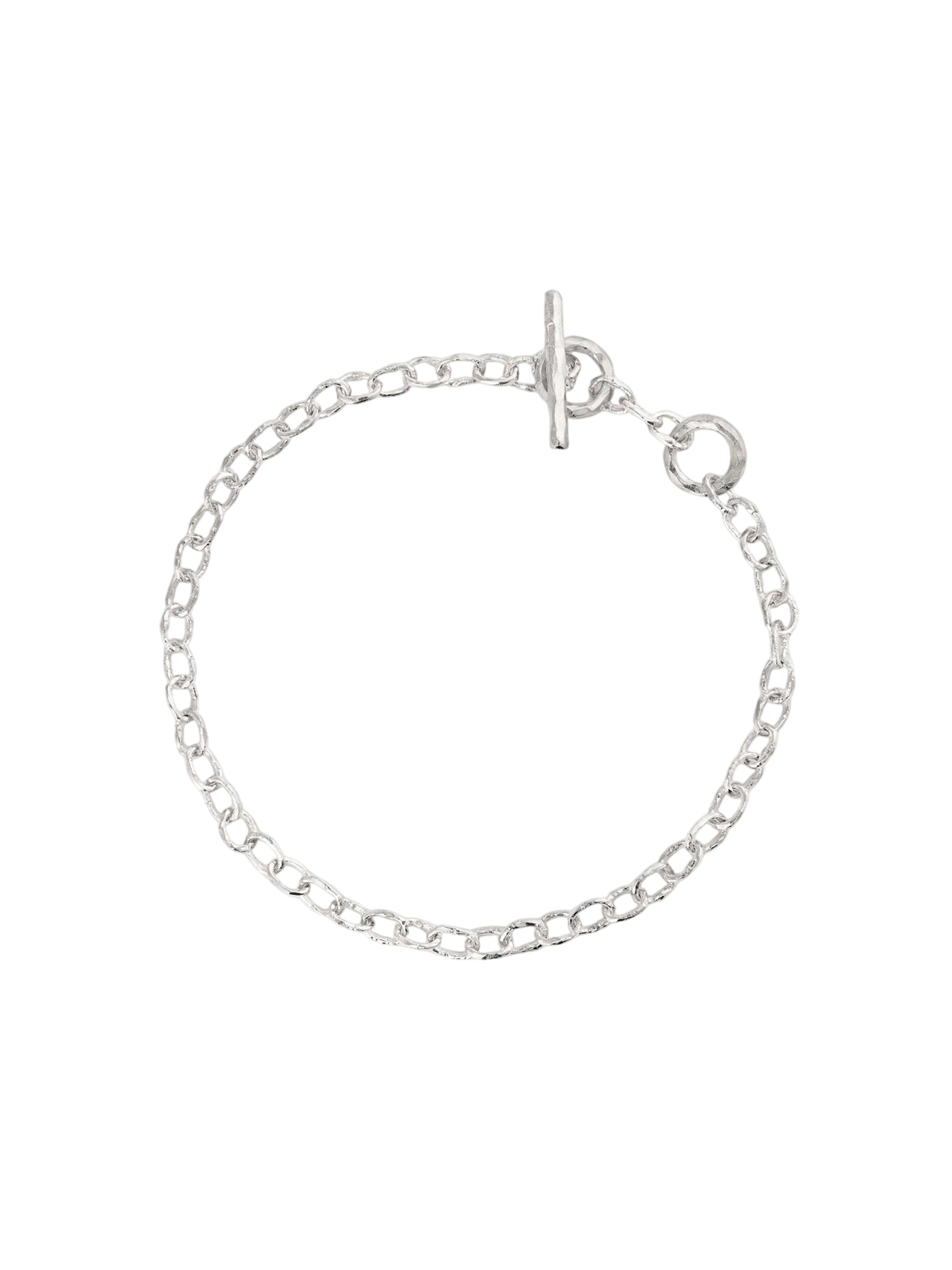 T - chain mini - bracelet in silver, 16-18 cm.